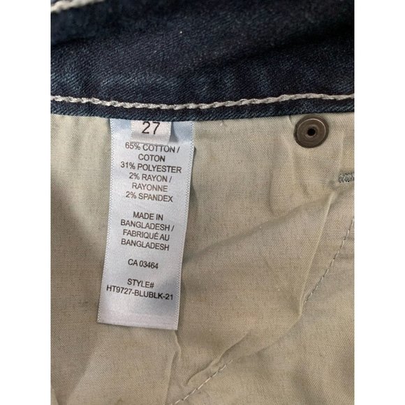 Revolution by Ricki's Sz 27 Women's Claire Capri Dark Wash Low-Rise Stretch Blue - Picture 7 of 9